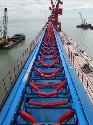 Taş Ocağı Madenciliği Transfer Bantlı Konveyör 1200mm B500 Siyah kahverengi