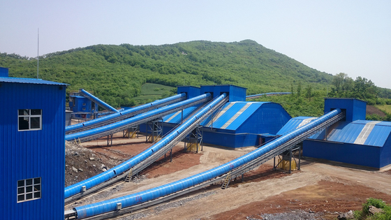 Taş Ocağı Madenciliği Transfer Bantlı Konveyör 1200mm B500 Siyah kahverengi