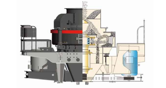 160Kw 540 TPH Kum Yapma Makinesi, Kuvars Taş VSI Dikey Milli Impactor