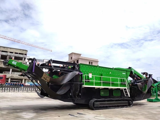 50Kw Paletli Mobil Kırma Makinesi 180 TPH Taşınabilir Beton Konveyörü