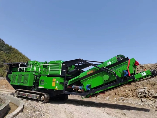 C106 Paletli Tip Mobil Kırıcı ve Elekler 600×900 Küçük Taşınabilir Granit Çakıl
