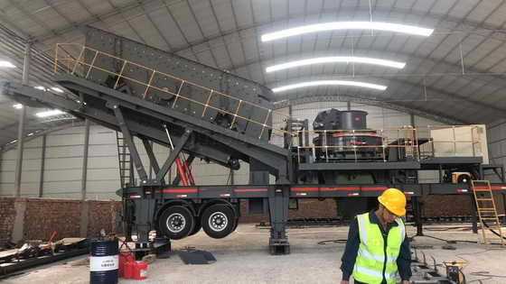 Taşınabilir Mobil Dikey Milli Darbeli Kırıcı 250 TPH 1100r/dak